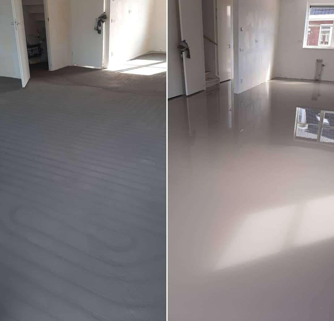Vloer voor egaliseren en daarna met vloerverwarming