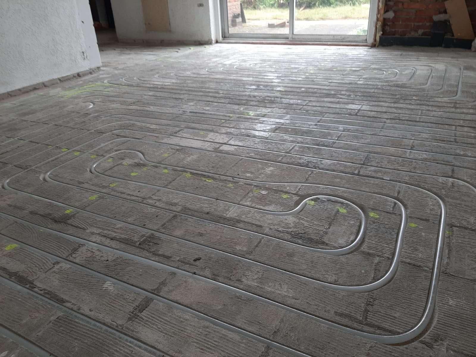 Vloerverwarming in een ruimte