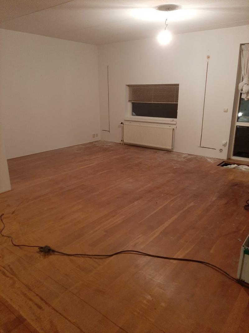 Parket moet verwijderd worden